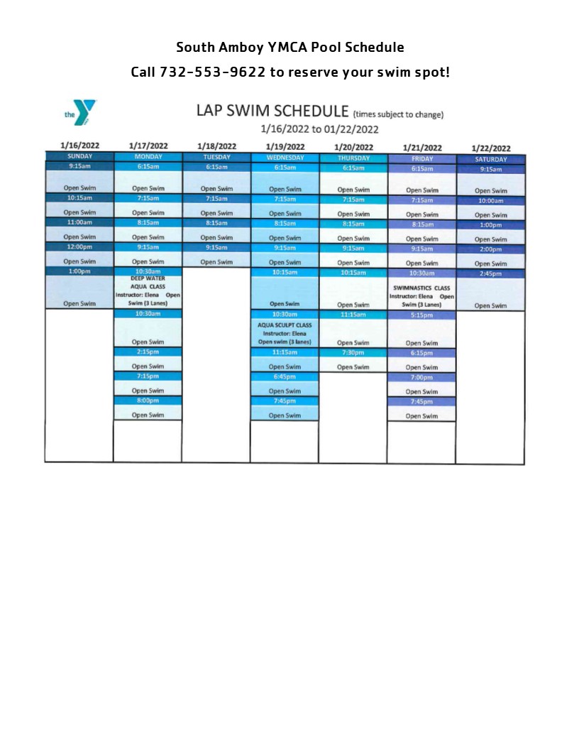 Pool Schedule
