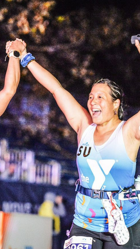 Christine Su finish lineself