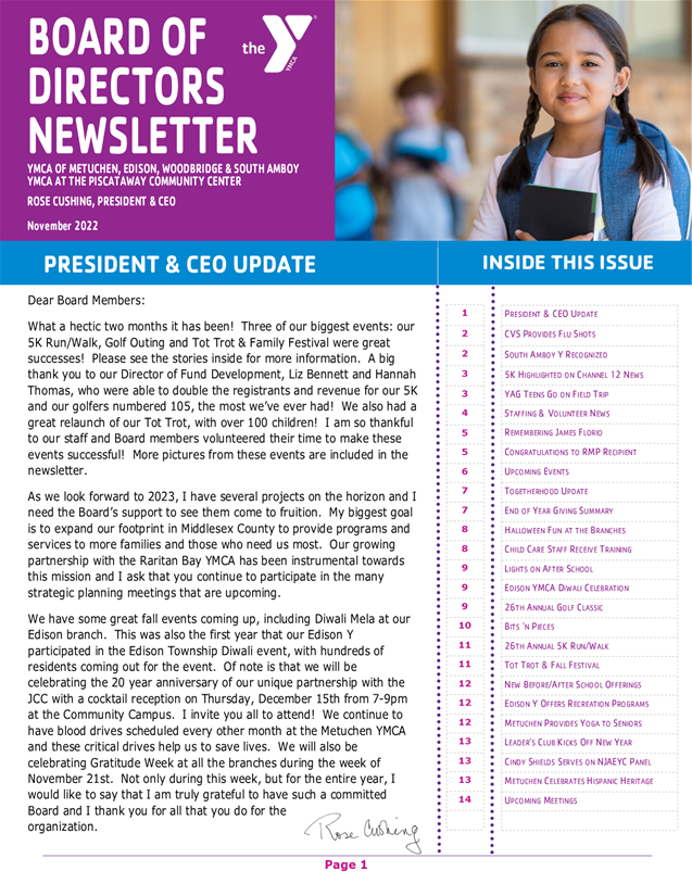 November 2022 BOD Newsletter